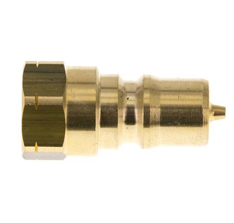Messing DN 6.3 Hydraulik-Kupplungsstecker 1/4 Zoll NPT-Innengewinde ISO 7241-1 B D 14,2mm