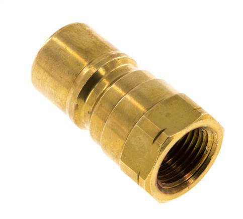 Messing DN 10 Hydraulik-Kupplungsstecker 3/8 Zoll NPT-Innengewinde ISO 7241-1 B D 19,1mm