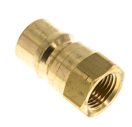 Messing DN 12,5 Hydraulik-Kupplungsstecker 1/2 Zoll NPT-Innengewinde ISO 7241-1 B D 23,5mm