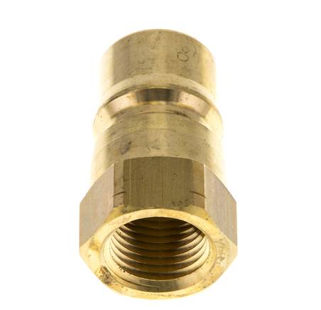 Messing DN 12,5 Hydraulik-Kupplungsstecker 1/2 Zoll NPT-Innengewinde ISO 7241-1 B D 23,5mm