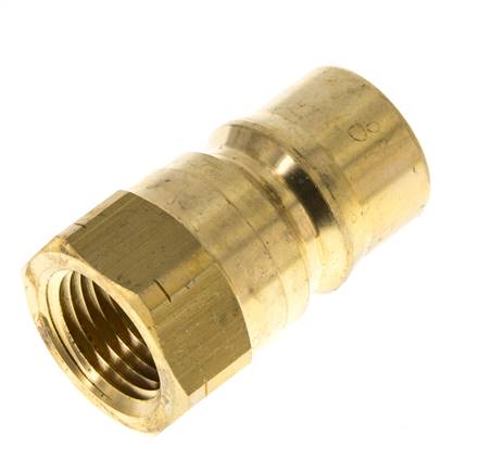Messing DN 12,5 Hydraulik-Kupplungsstecker 1/2 Zoll NPT-Innengewinde ISO 7241-1 B D 23,5mm