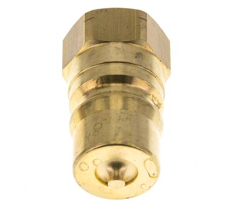 Messing DN 12,5 Hydraulik-Kupplungsstecker 1/2 Zoll NPT-Innengewinde ISO 7241-1 B D 23,5mm