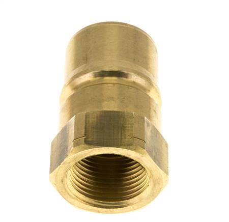 Messing DN 25 Hydraulik-Kupplungsstecker 1 Zoll NPT-Innengewinde ISO 7241-1 B D 37,8mm