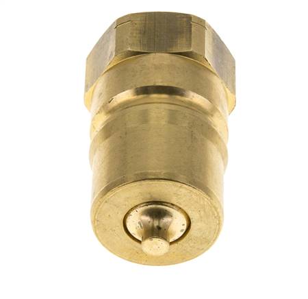 Messing DN 40 Hydraulik-Kupplungsstecker 1 1/4 Zoll NPT-Innengewinde ISO 7241-1 B D 44,5mm