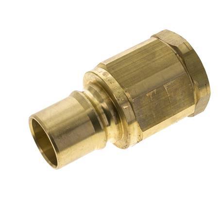 Brass DN 40 Hydraulic Coupling Plug 1 1/2 inch Female NPT Threads ISO 7241-1 B D 44.5mm