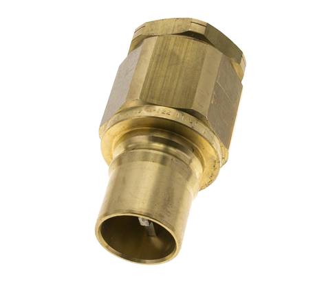 Messing DN 40 Hydraulik-Kupplungsstecker 1 1/2 Zoll NPT-Innengewinde ISO 7241-1 B D 44,5mm