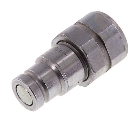 Stahl DN 10 Flachstecker für Hydraulik G 1/2 Zoll Innengewinde ISO 16028 D 19,7mm