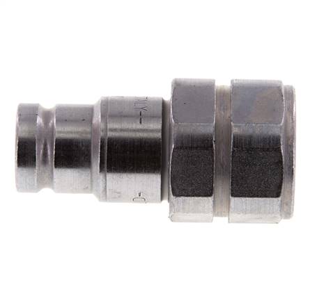 Stahl DN 10 Flachstecker für Hydraulik G 1/2 Zoll Innengewinde ISO 16028 D 19,7mm