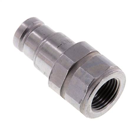 Stahl DN 10 Flachstecker für Hydraulik G 1/2 Zoll Innengewinde ISO 16028 D 19,7mm