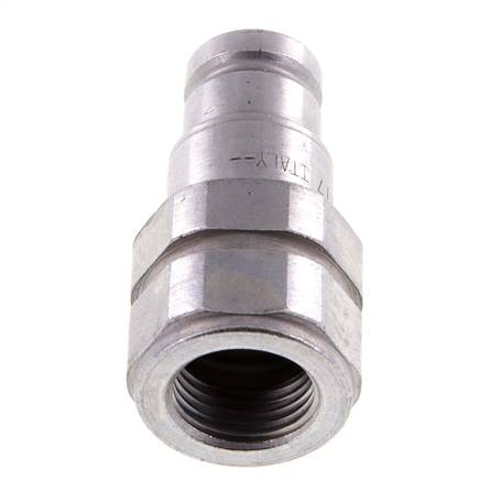 Stahl DN 10 Flachstecker für Hydraulik G 1/2 Zoll Innengewinde ISO 16028 D 19,7mm