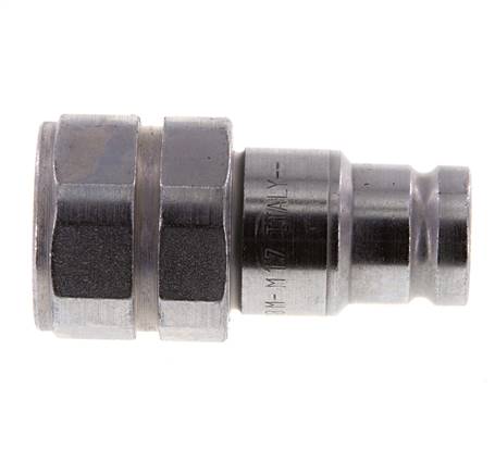 Stahl DN 10 Flachstecker für Hydraulik G 1/2 Zoll Innengewinde ISO 16028 D 19,7mm