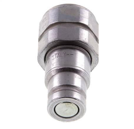 Stahl DN 10 Flachstecker für Hydraulik G 1/2 Zoll Innengewinde ISO 16028 D 19,7mm