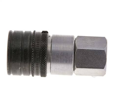 Stahl DN 6.3 Flachsteckhülse G 1/4 Zoll Innengewinde ISO 16028 CEJN D 16.2mm