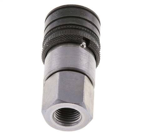 Stahl DN 6.3 Flachsteckhülse G 1/4 Zoll Innengewinde ISO 16028 CEJN D 16.2mm