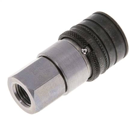 Stahl DN 6.3 Flachsteckhülse G 1/4 Zoll Innengewinde ISO 16028 CEJN D 16.2mm