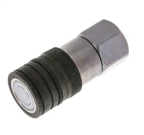 Stahl DN 10 Flachsteckhülse G 1/2 Zoll Innengewinde ISO 16028 CEJN D 19,7mm
