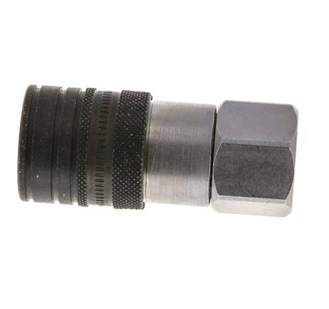 Stahl DN 10 Flachsteckhülse G 1/2 Zoll Innengewinde ISO 16028 CEJN D 19,7mm