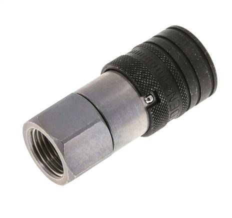 Stahl DN 10 Flachsteckhülse G 1/2 Zoll Innengewinde ISO 16028 CEJN D 19,7mm
