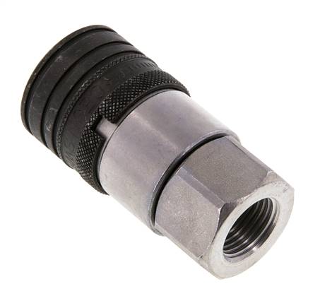 Stahl DN 12,5 Flachsteckhülse G 1/2 Zoll Innengewinde ISO 16028 CEJN D 24,5mm