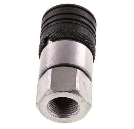 Stahl DN 12,5 Flachsteckhülse G 1/2 Zoll Innengewinde ISO 16028 CEJN D 24,5mm
