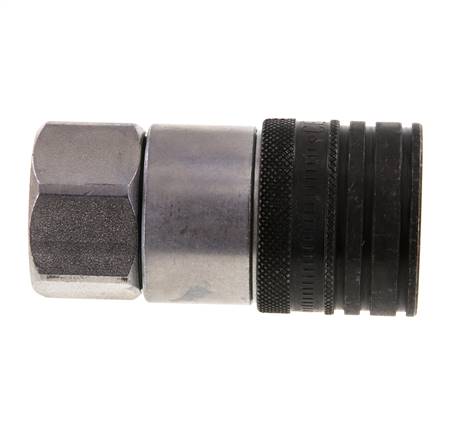 Stahl DN 12,5 Flachsteckhülse G 1/2 Zoll Innengewinde ISO 16028 CEJN D 24,5mm