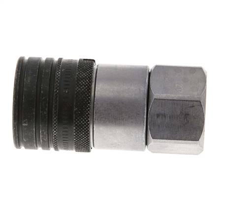 Stahl DN 12,5 Flachsteckhülse G 3/4 Zoll Innengewinde ISO 16028 CEJN D 24,5mm