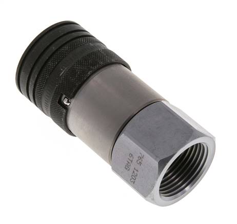 Stahl DN 19 Flachsteckhülse G 1 Zoll Innengewinde ISO 16028 CEJN D 30mm