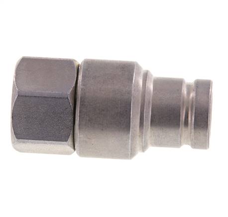 Stahl DN 10 Flachstecker für Hydraulik G 3/8 Zoll Innengewinde ISO 16028 CEJN D 19,7mm