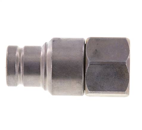Stahl DN 10 Flachstecker für Hydraulik G 1/2 Zoll Innengewinde ISO 16028 CEJN D 19,7mm