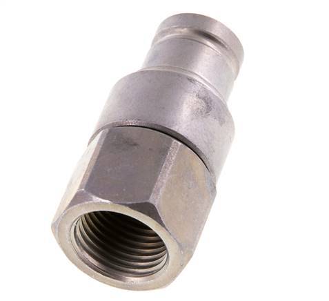 Stahl DN 10 Flachstecker für Hydraulik G 1/2 Zoll Innengewinde ISO 16028 CEJN D 19,7mm