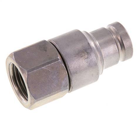 Stahl DN 10 Flachstecker für Hydraulik G 1/2 Zoll Innengewinde ISO 16028 CEJN D 19,7mm