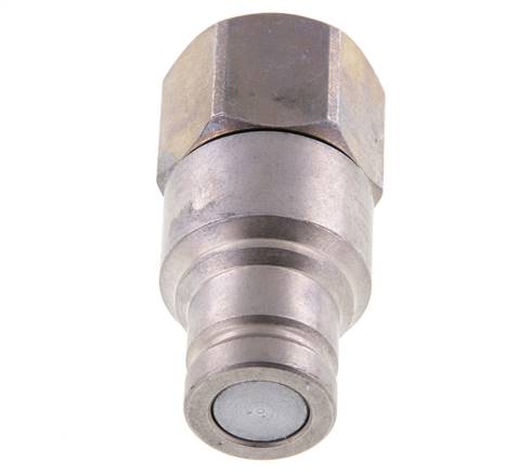 Stahl DN 10 Flachstecker für Hydraulik G 1/2 Zoll Innengewinde ISO 16028 CEJN D 19,7mm