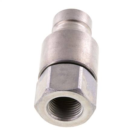 Stahl DN 12,5 Flachstecker G 1/2 Zoll Innengewinde ISO 16028 CEJN D 24,5mm
