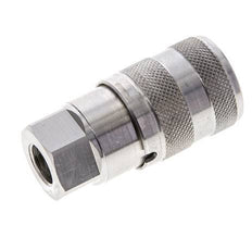 Edelstahl DN 6 Flachsteckhülse G 1/4 Zoll Innengewinde ISO 16028 D 16,2mm