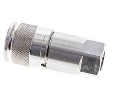 Stainless Steel DN 10 Flat Face Hydraulic Socket G 3/8 inch Female Threads ISO 16028 D 19.7mm