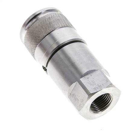 Edelstahl DN 10 Flachsteckhülse G 3/8 Zoll Innengewinde ISO 16028 D 19,7mm