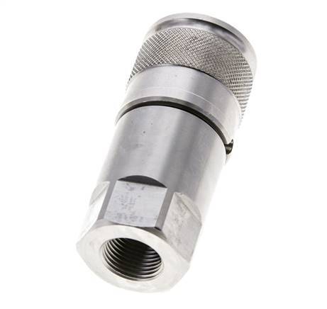 Edelstahl DN 10 Flachsteckhülse G 3/8 Zoll Innengewinde ISO 16028 D 19,7mm