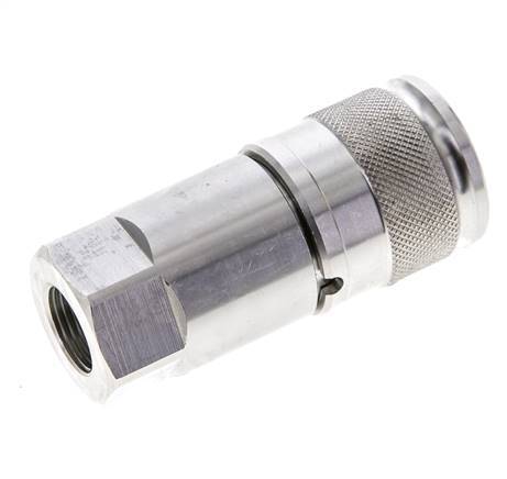 Edelstahl DN 10 Flachsteckhülse G 3/8 Zoll Innengewinde ISO 16028 D 19,7mm