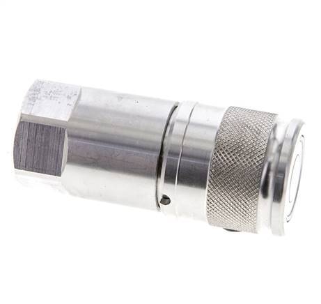 Edelstahl DN 10 Flachsteckhülse G 3/8 Zoll Innengewinde ISO 16028 D 19,7mm