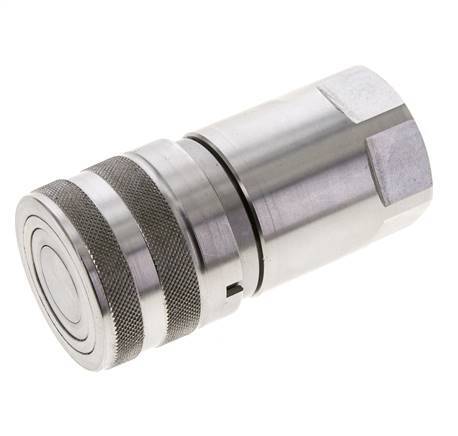 Edelstahl DN 16 Flachsteckhülse G 1 Zoll Innengewinde ISO 16028 D 30mm