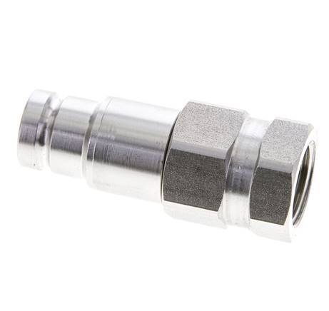 Stainless Steel DN 10 Flat Face Hydraulic Plug G 1/2 inch Female Threads ISO 16028 D 19.7mm