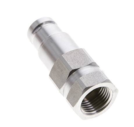 Stainless Steel DN 10 Flat Face Hydraulic Plug G 1/2 inch Female Threads ISO 16028 D 19.7mm