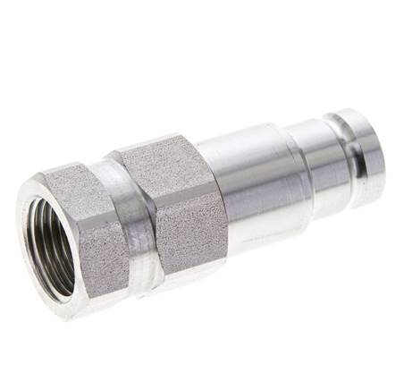 Stainless Steel DN 10 Flat Face Hydraulic Plug G 1/2 inch Female Threads ISO 16028 D 19.7mm