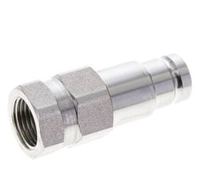 Stainless Steel DN 10 Flat Face Hydraulic Plug G 1/2 inch Female Threads ISO 16028 D 19.7mm