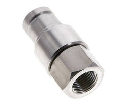 Edelstahl DN 10 Flachstecker für Hydraulik G 3/8 Zoll Innengewinde ISO 16028 CEJN D 19,7mm