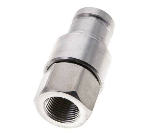 Edelstahl DN 10 Flachstecker für Hydraulik G 3/8 Zoll Innengewinde ISO 16028 CEJN D 19,7mm