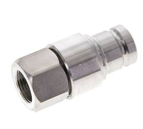 Edelstahl DN 10 Flachstecker für Hydraulik G 3/8 Zoll Innengewinde ISO 16028 CEJN D 19,7mm