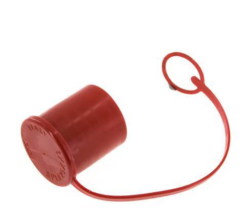 48 mm Kunststoff-Staubschutzkappe für Kupplungsdose mit Kette [2 Stück]