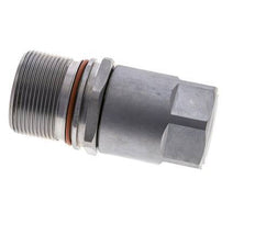 Steel DN 15 Flat Face Hydraulic Socket G 1 inch Female Threads ISO 16028 D M43 x 2