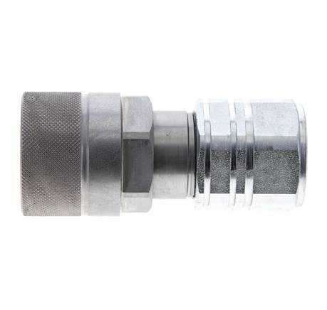 Steel DN 12.8 Flat Face Hydraulic Plug G 3/4 inch Female Threads ISO 16028 D M36 x 2